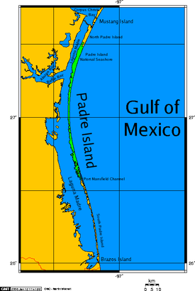 Map of Padre Island